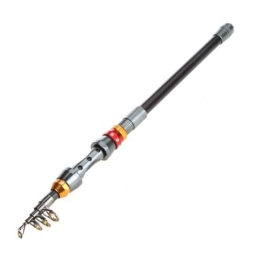 Andoer 1.8M 5.91ft tragbare Teleskop Angelrute Reise Spinning Fishing Pole aus Carbon Fiber - 1